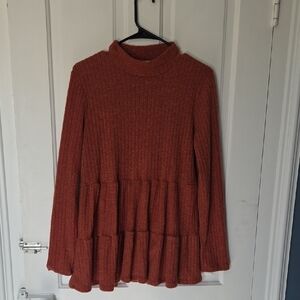 Beeson River Terracotta Turtleneck Sweater